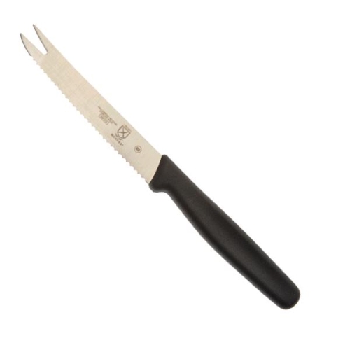 Нож барный 10,8см, с вилочкой, нерж.сталь, ручка пластиковая