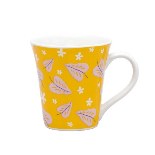 Кружка 330мл h10,5см d9,5см, серия BAZAR MATCH TULIPA, декор AMARELO Кружка 330мл h10,5см d9,5см, серия BAZAR MATCH TULIPA, декор AMARELO