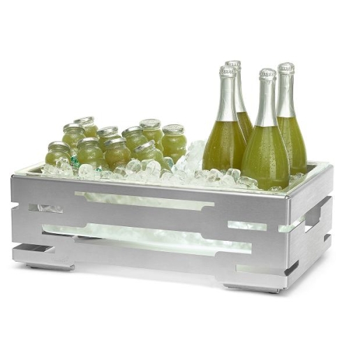 База нейтральная для бутылок MULTI-CHEF 54,9х34,5см h17,8см, с коробом для льда, нерж.сталь/акрил База нейтральная для бутылок MULTI-CHEF 54,9х34,5см h17,8см, с коробом для льда, нерж.сталь/акрил