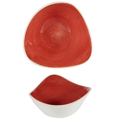 Салатник треугольный 0,37л d18,5см, без борта, Stonecast, цвет Berry Red