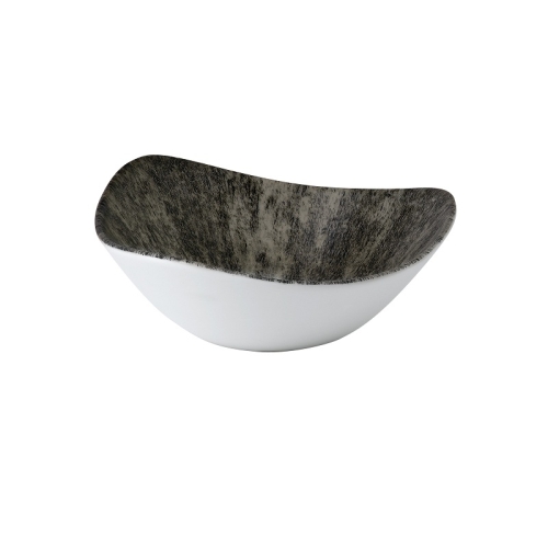 Салатник треугольный 0,37л d18,5см, без борта, цвет Stone Quartz Black, Studio Prints