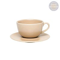 Пара чайная (чашка 200мл и блюдце 14см), серия UNNI, декор MERENGUE, керамика