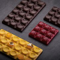 Форма д/шок. "Chocolate Bar Bricks Mini" 70х70мм h10,5мм, 50гр, 6 ячеек, п/к