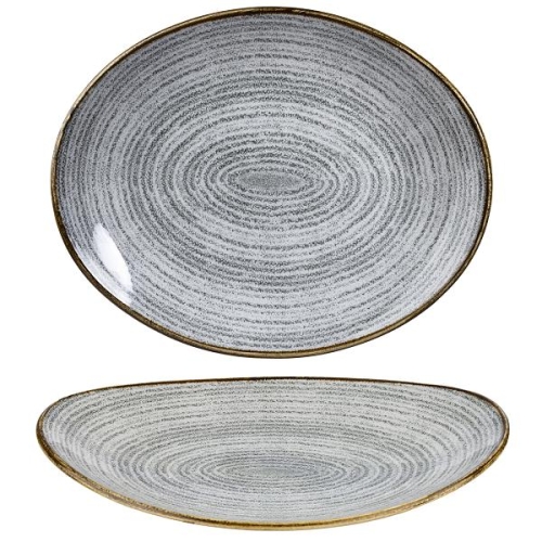 Тарелка глубокая овальная 31,7х25,5см, цвет Stone Grey, Studio Prints