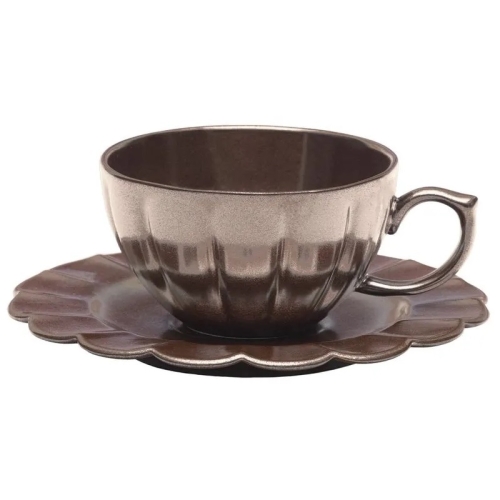 Пара чайная (чашка 220мл и блюдце 16см), фарфор, серия FLORA декор ANIS