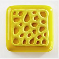 Форма для мороженого/суфле 3D "TOP Губка" 135х135мм h10мм, 80мл, 2 ячейки, силикон