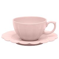 Пара чайная (чашка 220мл и блюдце 16см), фарфор, серия FLORA декор DALIA