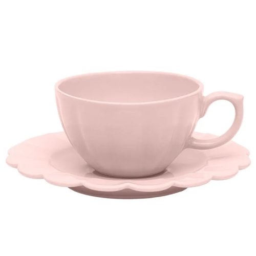 Пара чайная (чашка 220мл и блюдце 16см), фарфор, серия FLORA декор DALIA