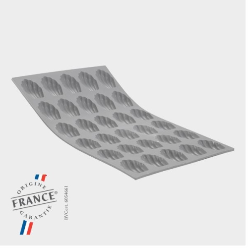 Форма силик. д/зам. и вып. "Эластомуль Мадлен-мини (Ракушка-мини)" 40х30мм h11мм, 6,5мл, 30 ячеек Форма силик. д/зам. и вып. "Эластомуль Мадлен-мини (Ракушка-мини)" 40х30мм h11мм, 6,5мл, 30 ячеек