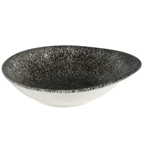 Салатник 0,17л 16х14,5см, без борта, цвет Raku Quartz Black, Studio Prints