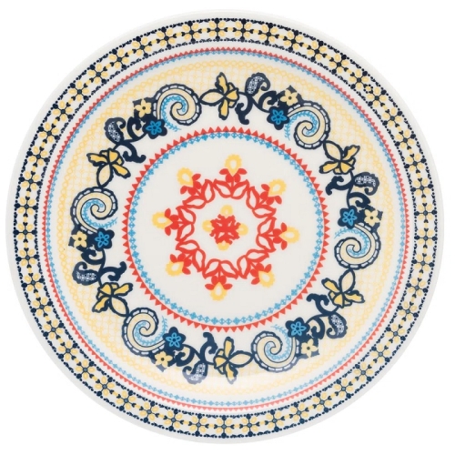 Тарелка мелкая 26см, серия FLOREAL, декор LA POLLERA, Oxford Тарелка мелкая 26см, серия FLOREAL, декор LA POLLERA, Oxford