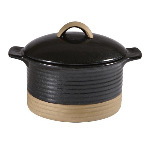 Кокотница 0,56л d15,9см h7см, с ручками и крышкой, керамика, Igneous Black Кокотница 0,56л d15,9см h7см, с ручками и крышкой, керамика, Igneous Black