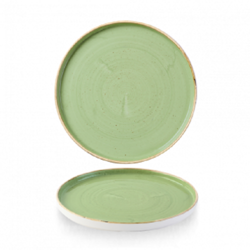 Тарелка мелкая CHEFS Walled d21см h2см, с прямым бортом, Stonecast, цвет Sage Green