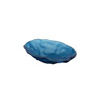 Салатник стеклянный «Море» матовый голубой d9,5см h4,5см, Mar-Blue