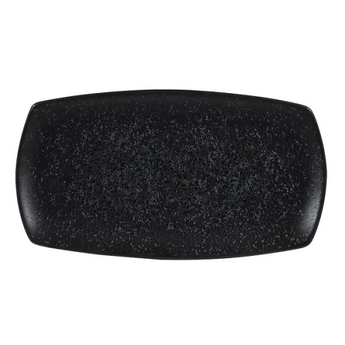 Блюдо прямоугольное узкое 35,5х19см, без борта, Menu Shades, цвет Caldera Ash Black Блюдо прямоугольное узкое 35,5х19см, без борта, Menu Shades, цвет Caldera Ash Black