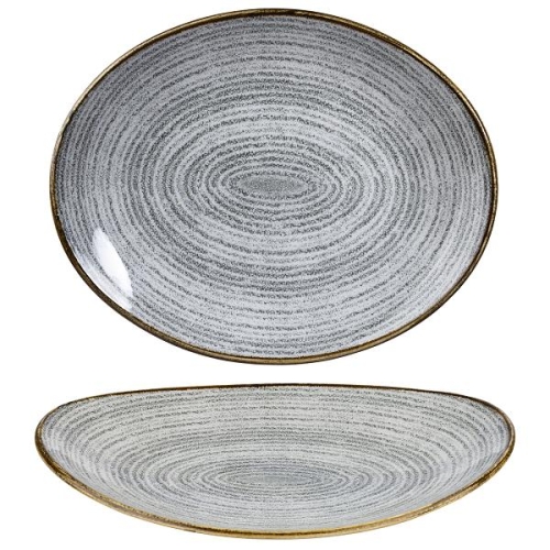 Блюдо овальное 27х22,9см, без борта, цвет Stone Grey, Studio Prints