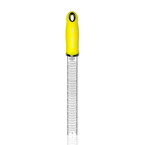 Терка Premium Classic для цедры и сыра, нерж.сталь, ручка пластиковая, цвет неон желтый
