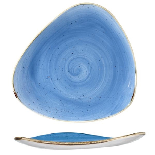 Тарелка мелкая треугольная 31,1см, без борта, Stonecast, цвет Cornflower Blue