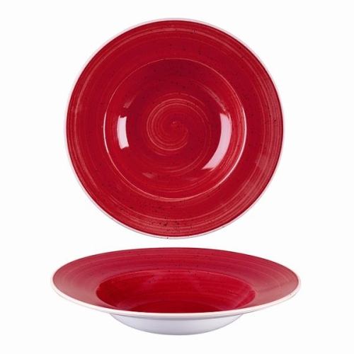 Тарелка для пасты 28см 0,47л, с широким бортом, Stonecast, цвет Berry Red