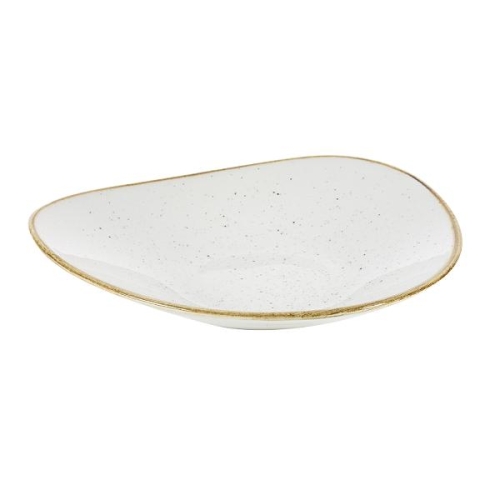 Салатник треугольный мелкий 23,8х15,8см, без борта, Stonecast, цвет Barley White