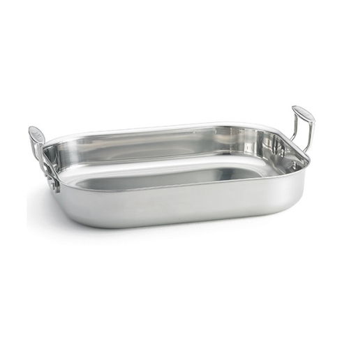 Лоток для жарки "TRI-PLY" 30,5х25,5см h6,5см 4,0л, прямоугольный, с ручками, нерж.сталь Лоток для жарки "TRI-PLY" 30,5х25,5см h6,5см 4,0л, прямоугольный, с ручками, нерж.сталь