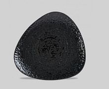 Тарелка мелкая треугольная 22,9см, без борта, цвет Homespun Chroma Carbon, Studio Prints