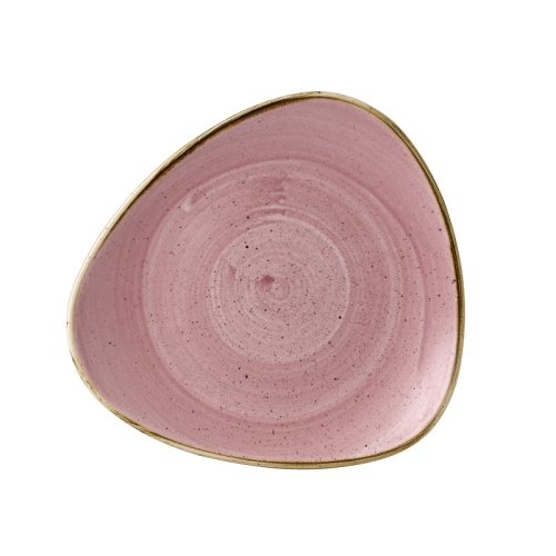 Тарелка мелкая треугольная 22,9см, без борта, Stonecast, цвет Petal Pink