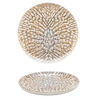 Тарелка мелкая 20см, серия FLAT декор LEOPARDITA, керамика