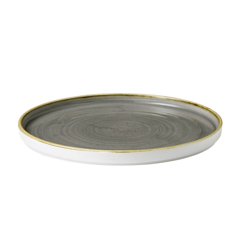 Тарелка мелкая CHEFS Walled d26см h2см, с прямым бортом, Stonecast, цвет Peppercorn Grey