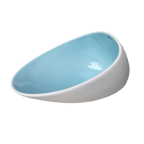 Тарелка мелкая 18х14см h9см, фарфор, серия Jomon L, цвет голубой Тарелка мелкая 18х14см h9см, фарфор, серия Jomon L, цвет голубой