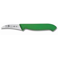 Нож для чистки овощей 6см, изогнутый, зеленый HORECA PRIME