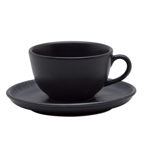 Пара чайная (чашка 200мл и блюдце 14см), серия FLAT Shape, декор ONIX, керамика