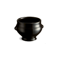 Чашка бульонная 550мл "голова льва", d12см h9см, керамика, цвет черный