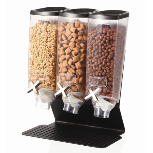 Диспенсер EZ-PRO для сыпучих продуктов, три емкости по 3,8л, 35,6х20,3см h43,2см, сталь/акрил Диспенсер EZ-PRO для сыпучих продуктов, три емкости по 3,8л, 35,6х20,3см h43,2см, сталь/акрил
