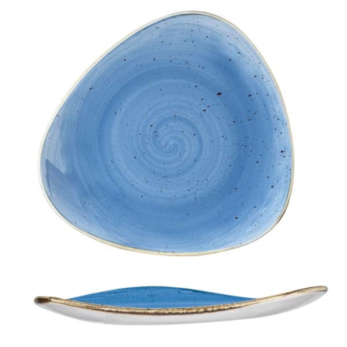 Тарелка мелкая треугольная 22,9см, без борта, Stonecast, цвет Cornflower Blue