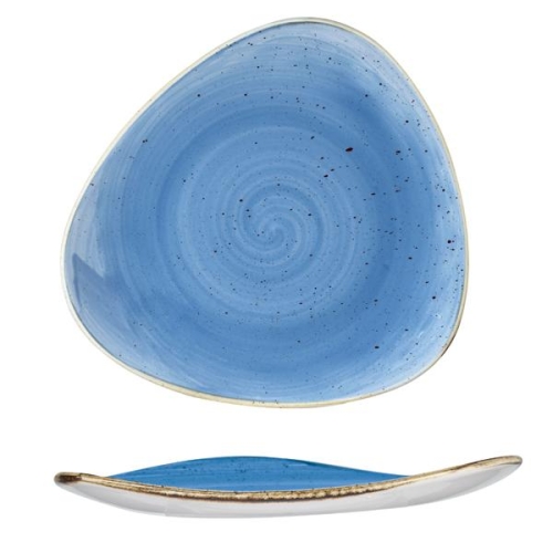 Тарелка мелкая треугольная 26,5см, без борта, Stonecast, цвет Cornflower Blue