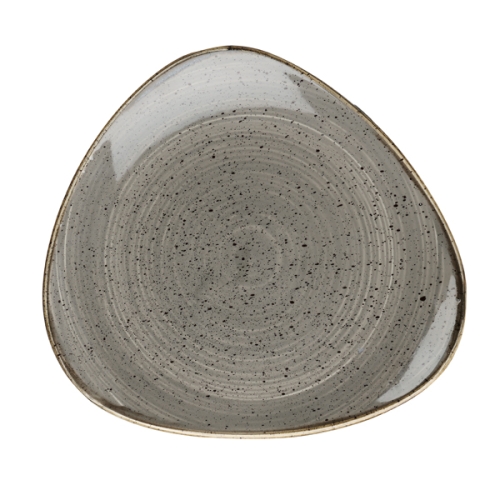 Тарелка мелкая треугольная 22,9см, без борта, Stonecast, цвет Peppercorn Grey