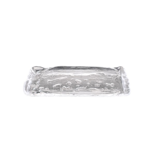 Блюдо стеклянное «Лед» прозрачное 25х11см h2см, Frost