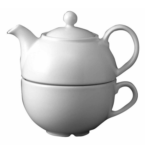 Набор чайный 2 предмета (чайник 362мл, чашка Cappuccino 340мл) White Holloware