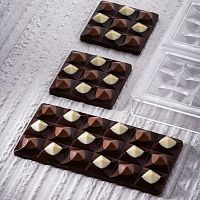 Форма д/шок. "Chocolate Bar Moulin" 154х77мм h14мм, 100гр, 3 ячейки, п/к