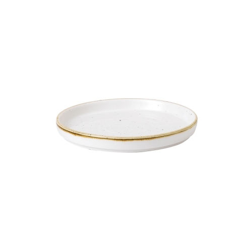 Тарелка мелкая CHEFS Walled d15,7см h2см, с прямым бортом, Stonecast, цвет Barley White