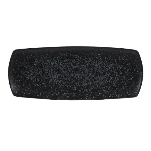 Блюдо прямоугольное узкое 35,5х14см, без борта, Menu Shades, цвет Caldera Ash Black Блюдо прямоугольное узкое 35,5х14см, без борта, Menu Shades, цвет Caldera Ash Black