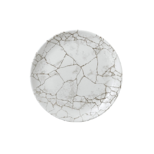 Тарелка мелкая 26см, без борта, цвет Kintsugi Agate Grey, Studio Prints