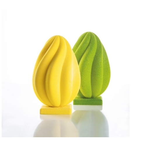 Форма д/шок. 3D "Яйцо Helical" d140мм h218мм, 2 двойные формы, 480гр, пластик Форма д/шок. 3D "Яйцо Helical" d140мм h218мм, 2 двойные формы, 480гр, пластик