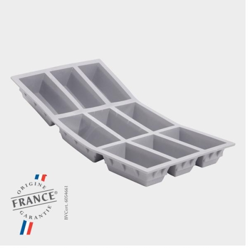 Форма силик. д/зам. и вып. "Эластомуль Кекс" 90х48мм h30мм, 105мл, 9 ячеек