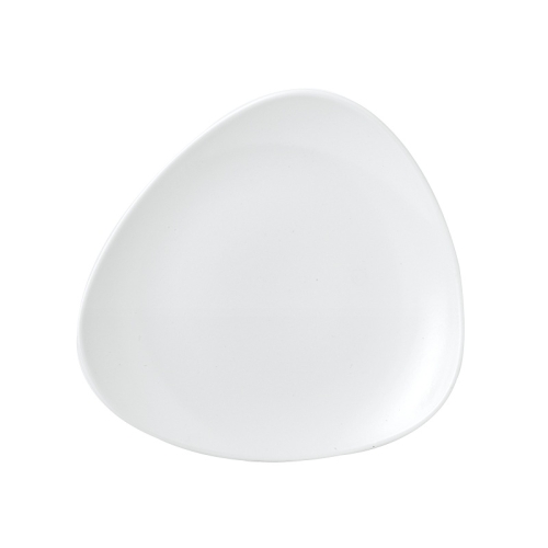 Тарелка мелкая треугольная 22,9см, без борта, Vellum, цвет White полуматовый
