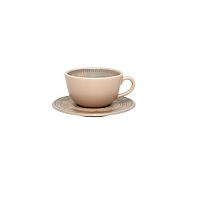 Пара чайная (чашка 200мл и блюдце 14см), серия UNNI, декор ANCESTRAL, керамика