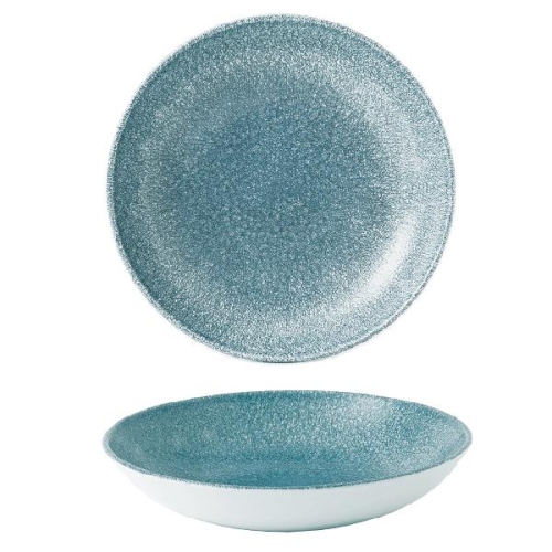 Салатник 0,42л d18,2см, без борта, цвет Raku Topaz Blue, Studio Prints
