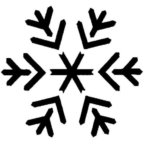 Трафарет для декора d26см "Снежинка", пластик Трафарет для декора d26см "Снежинка", пластик