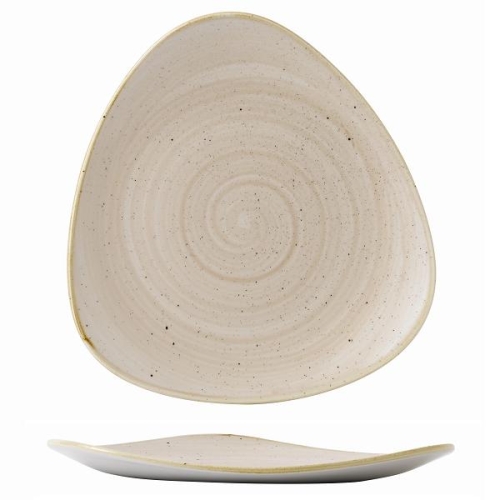 Тарелка мелкая треугольная 22,9см, без борта, Stonecast, цвет Nutmeg Cream